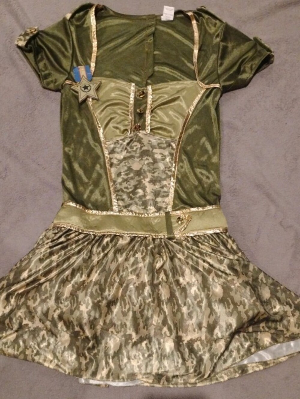 Adult Costume Army Camo Distressed Dress by Goodmark - Large